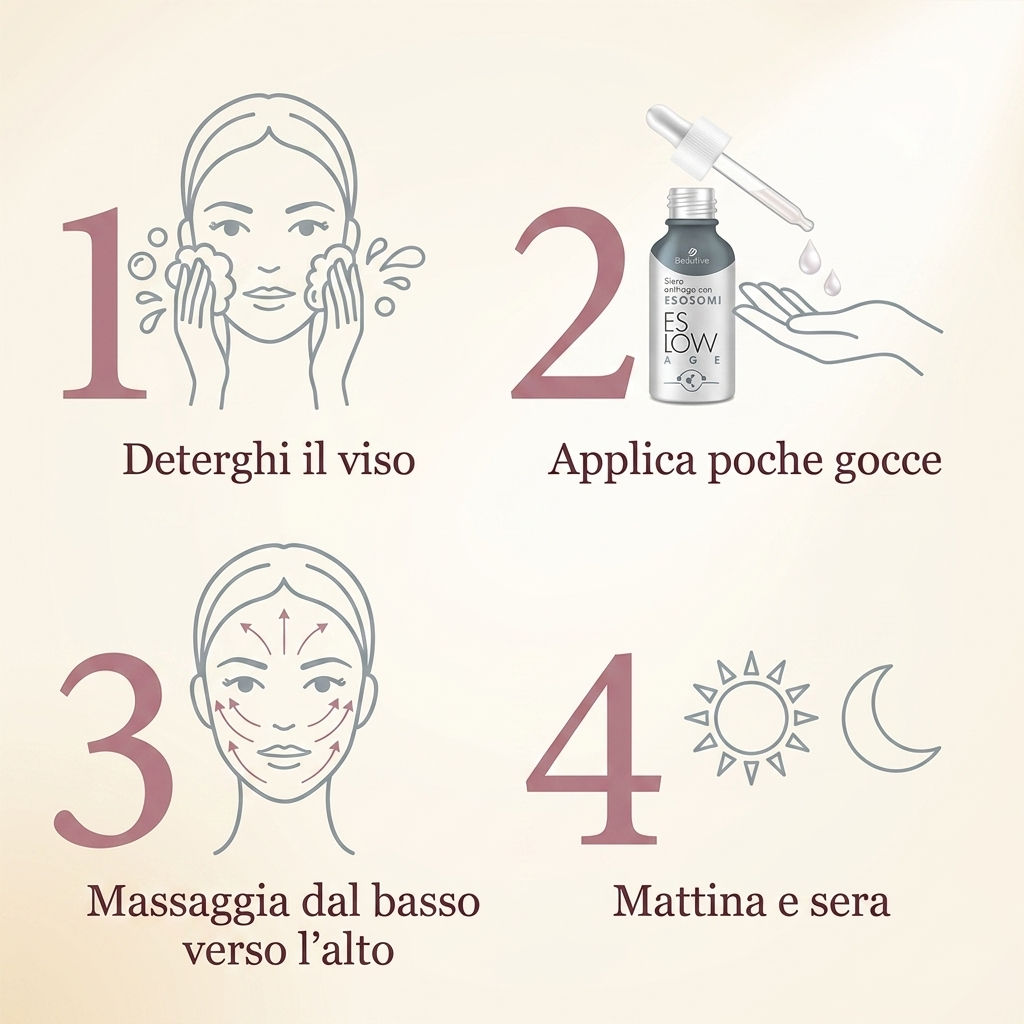 Applicazione del siero allo specchio